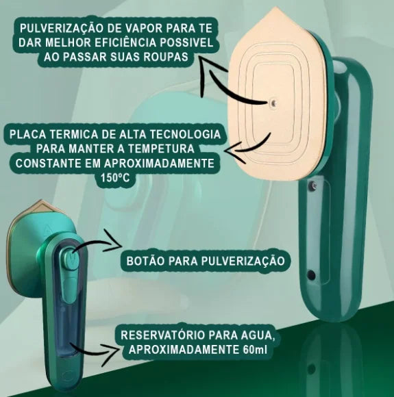 Mini ferro elétrico portátil para viagem