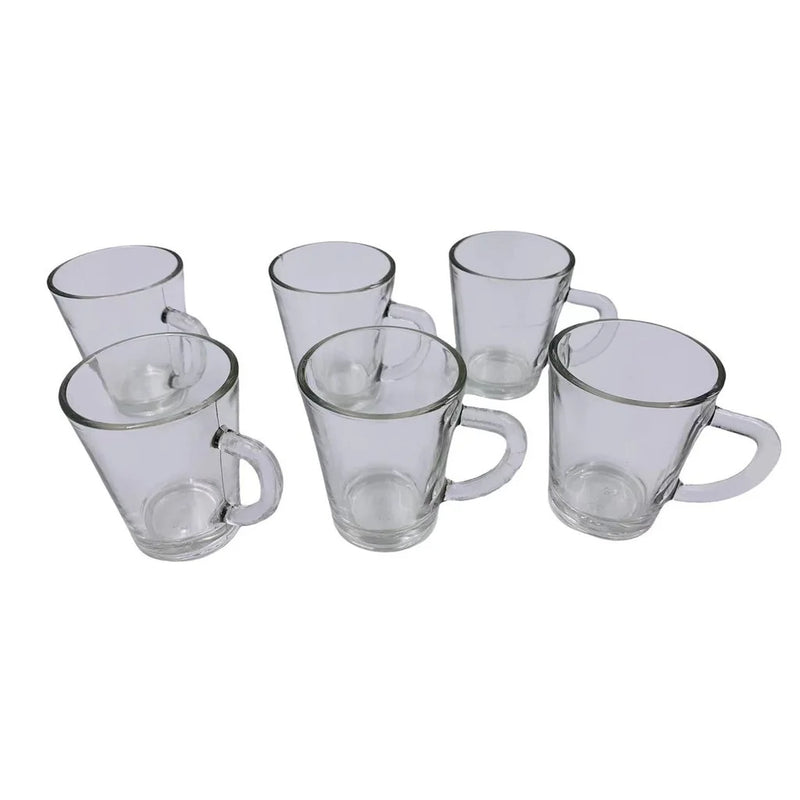 Conjunto de 6 Xícaras De Vidro Para Café Chá 70ML